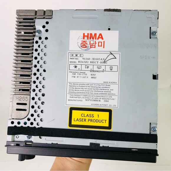 2005 2006 Hyundai Autonet AM FM Radio Single CD Player Model H265JU HECT-HMC - Picture 8 of 11